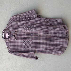 Vintage Mervyn's Brown Plaid Short Sleeve Shirt XL